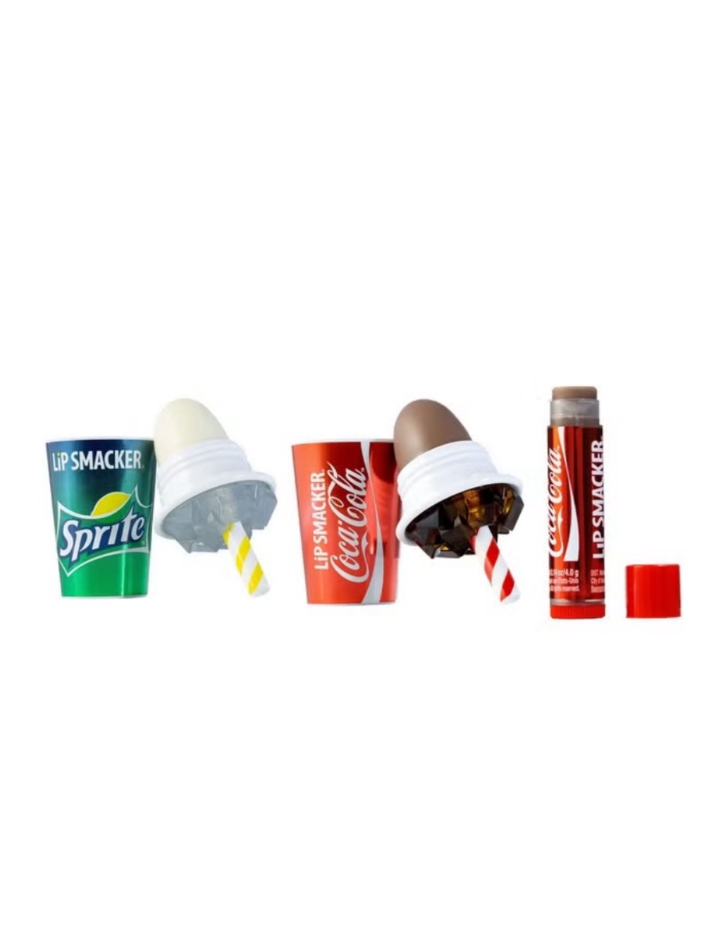 LipSmacker Coca Cola Collection Lip Balm Trio Sprite & Coke - Picture 3 of 5